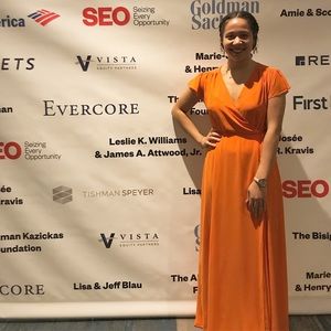 Eve mendes Orange long dress. Size small